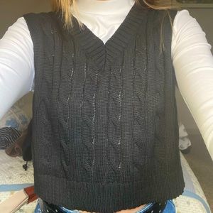 Black sweater vest